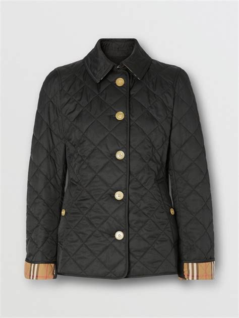 burberry diamond quilted jacket with black buttons|Burberry diamond quilted jacket sale.